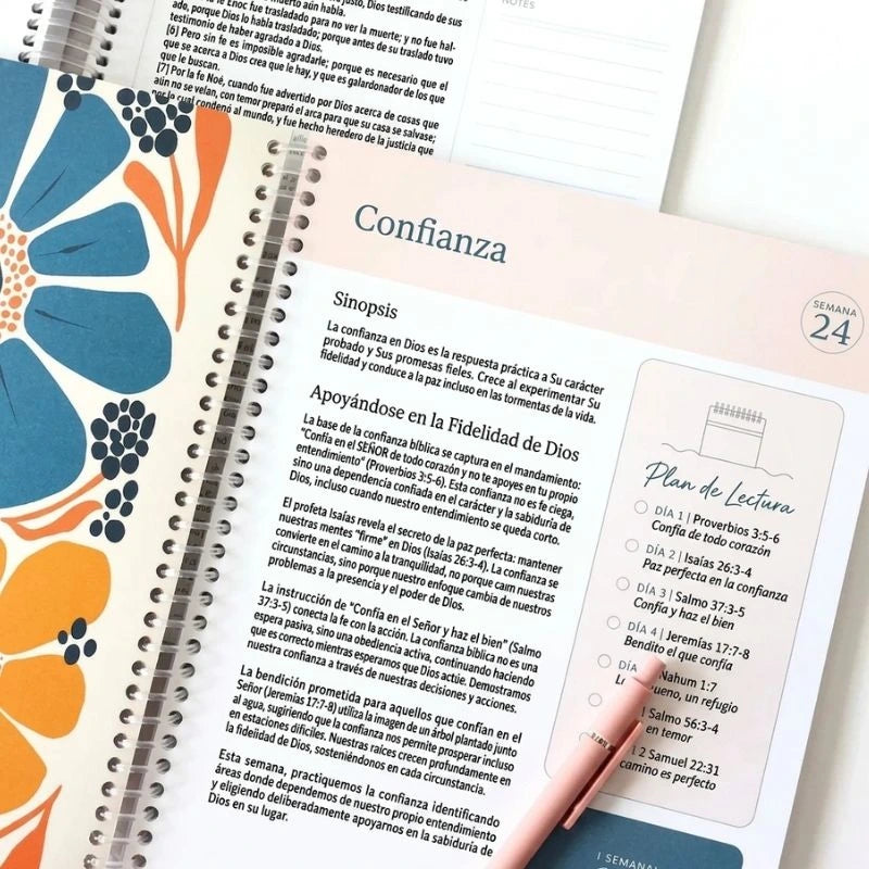 Cuaderno de 52 semanas por dentro