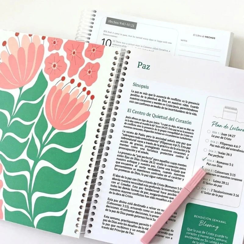 Detalle de las páginas del cuaderno